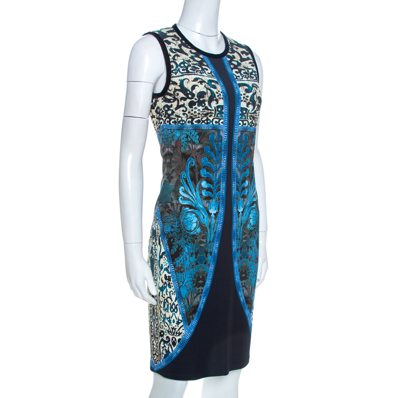 

Roberto Cavalli Multicolor Jersey Damask Print Dress