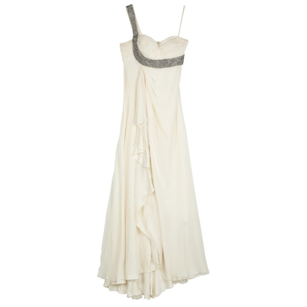 مملوكة مسبقًا Roberto Cavalli Crystal Embellished Offshoulder Gown M