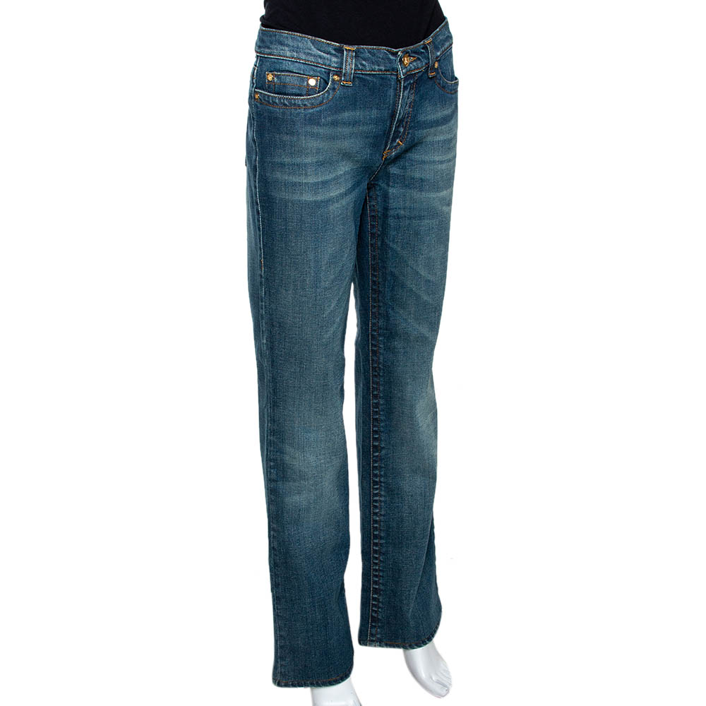 

Roberto Cavalli Blue Light Wash Denim Straight Leg Jeans
