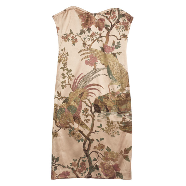 Pre Owned Roberto Cavalli Cocktail Strapless Dress L