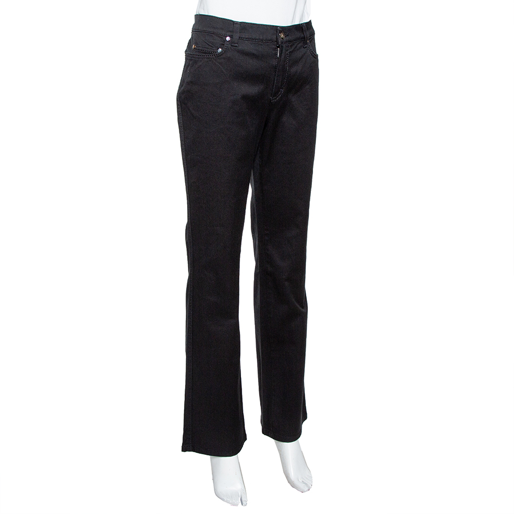 

Roberto Cavalli Black Stretch Cotton Straight Fit Jeans