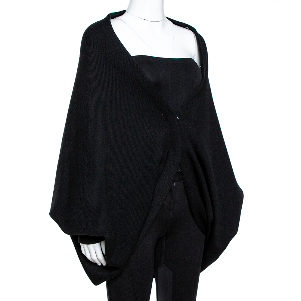 

Roberto Cavalli Black Wool Knit Circle Cardigan