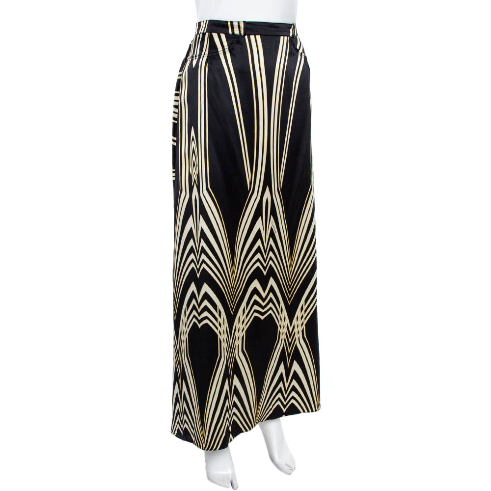 

Roberto Cavalli Multicolor Print Silk Flared Skirt