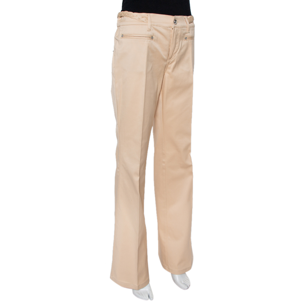 

Roberto Cavalli Beige Cotton Bootcut Trousers