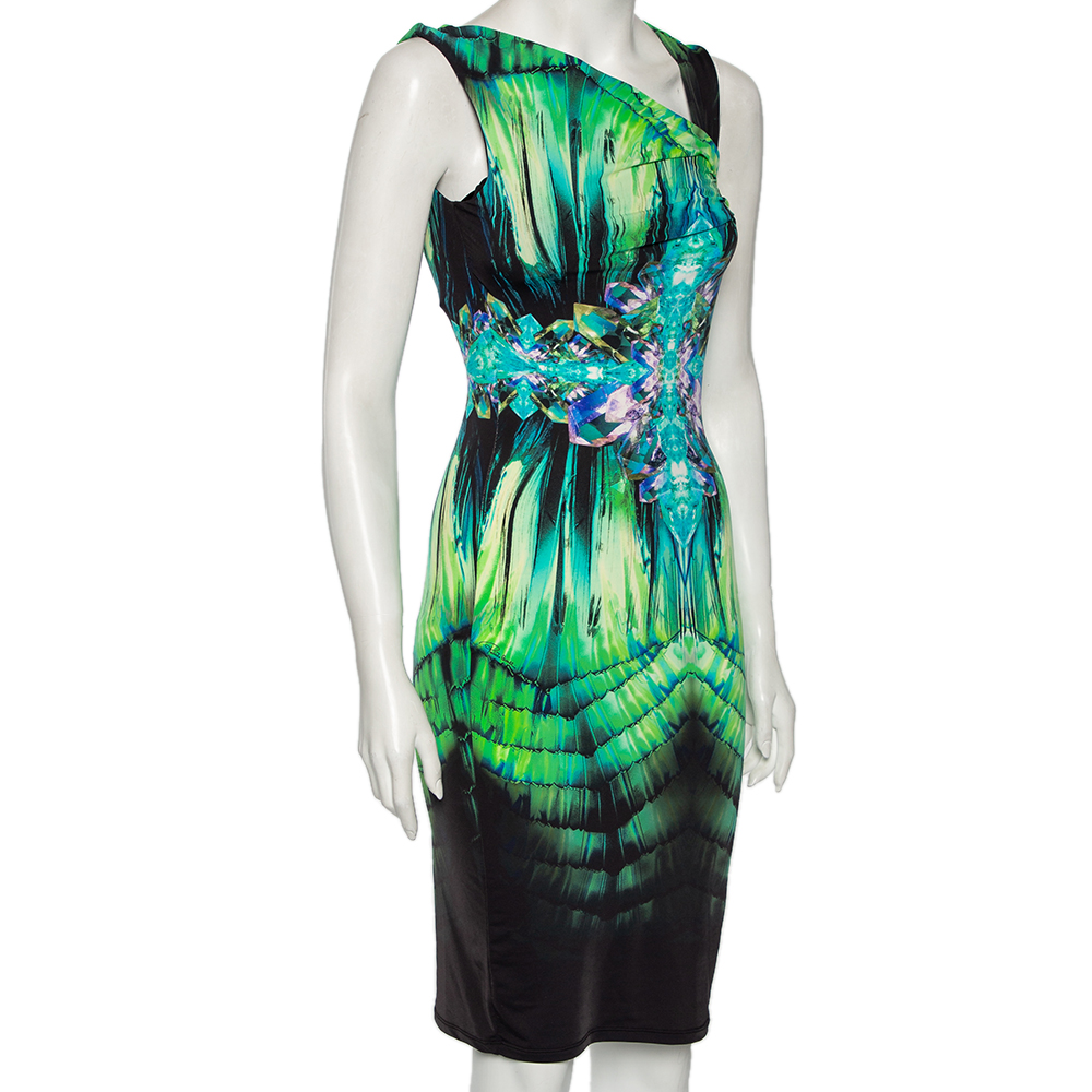 

Roberto Cavalli Multicolored Print Jersey Sleeveless Dress, Multicolor
