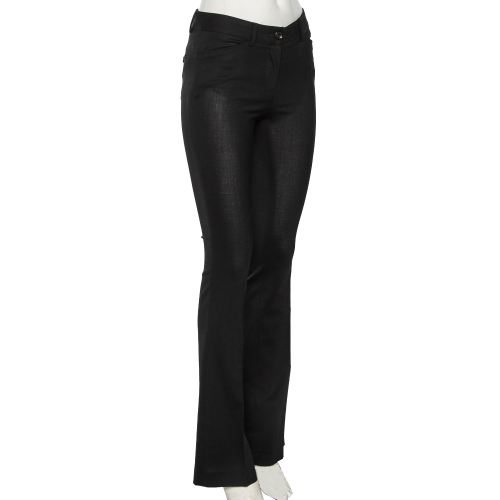 

Roberto Cavalli Black Stretch Wool Trousers