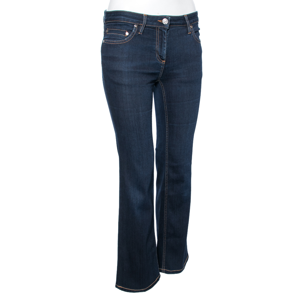 

Roberto Cavalli Blue Denim Straight Pants