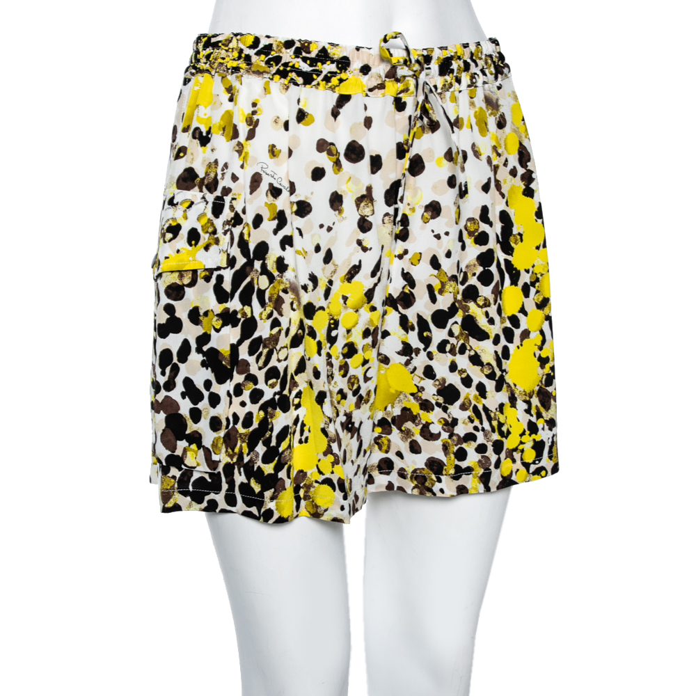 

Roberto Cavalli Multicolor Printed Silk Shorts