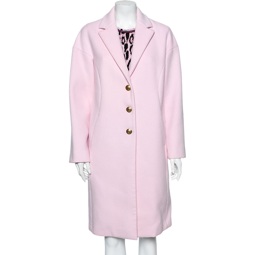 

Roberto Cavalli Pink Leopard Print Knitted Dress & Cashmere Coat Set