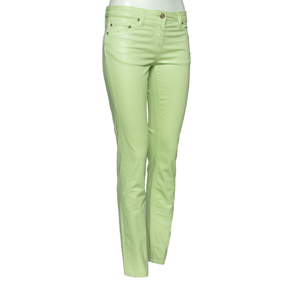

Roberto Cavalli Green Cotton Pants