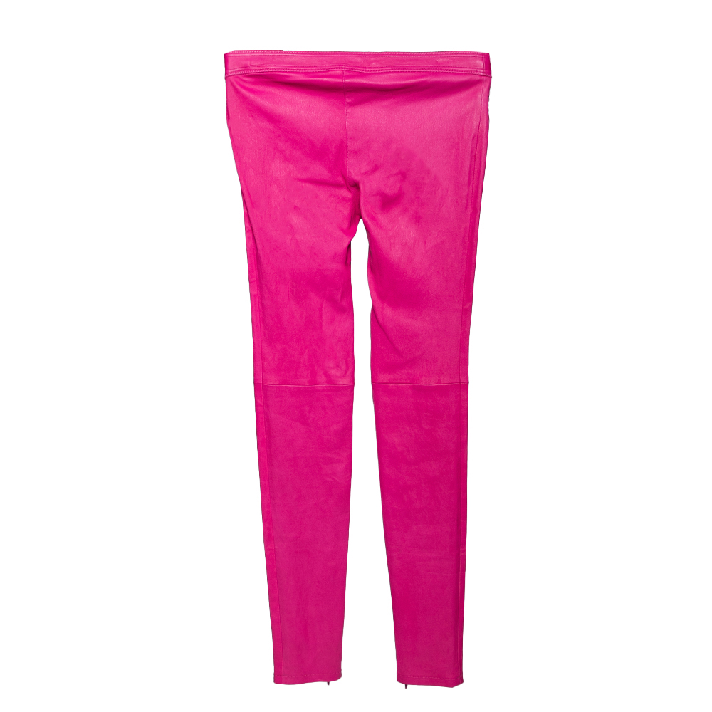 

Roberto Cavalli Pink Leather Skinny Fit Pants