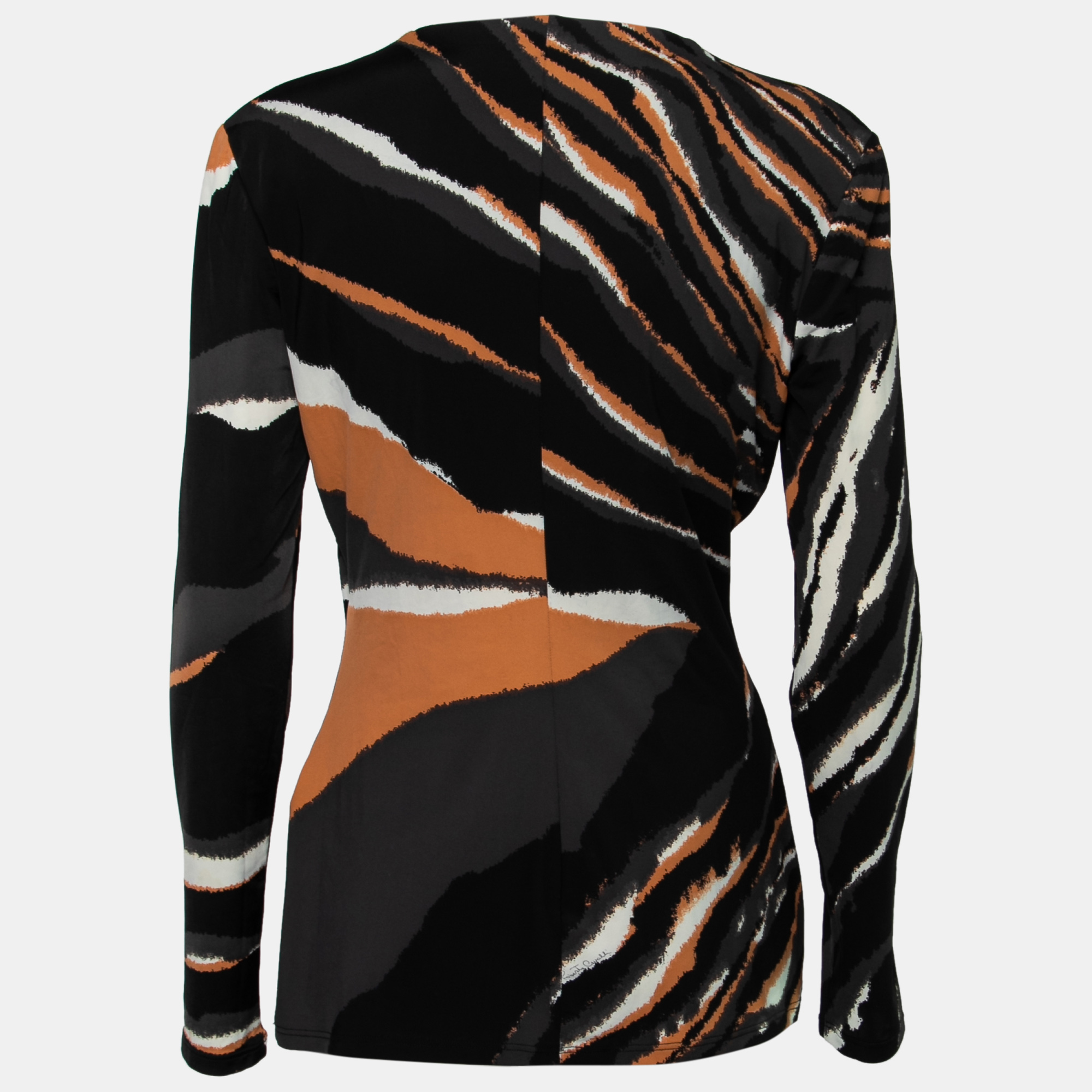

Roberto Cavalli Black Printed Jersey Long Sleeve Top