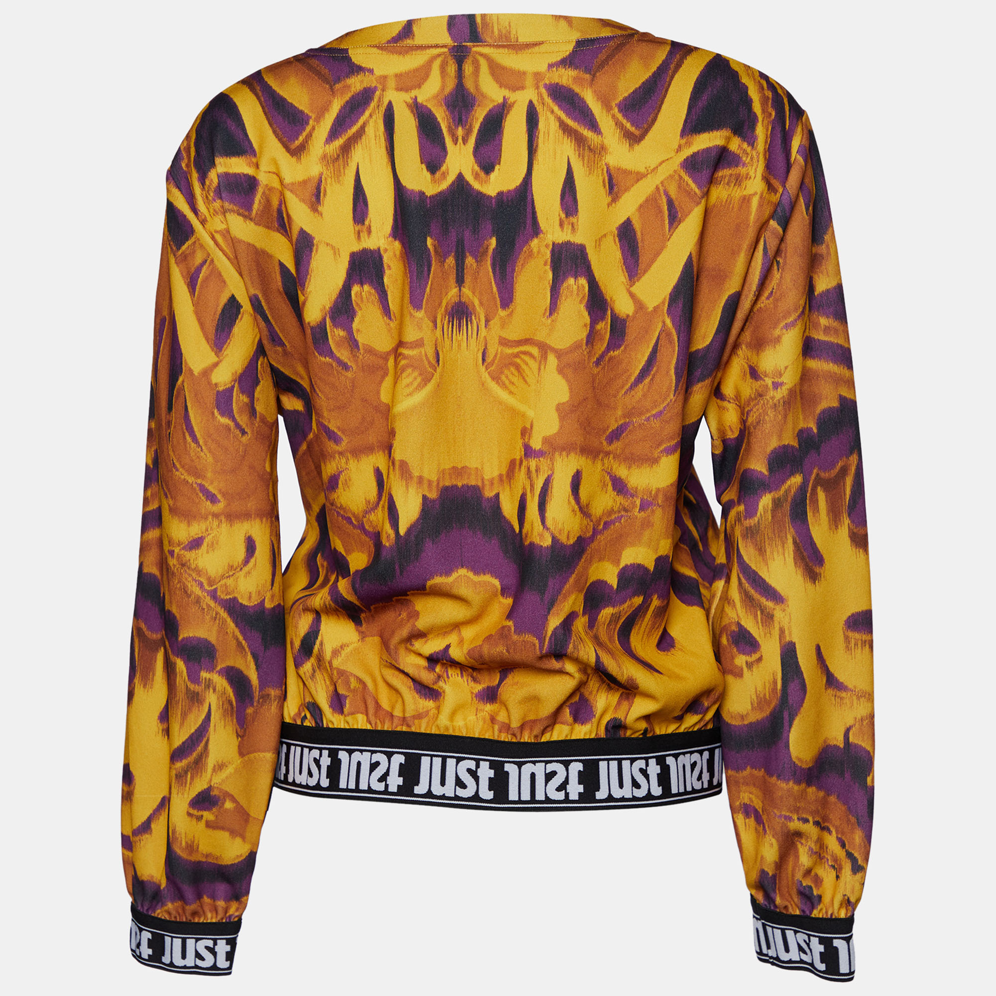 

Just Cavalli Yellow & Purple Printed Jersey Long Sleeve Top