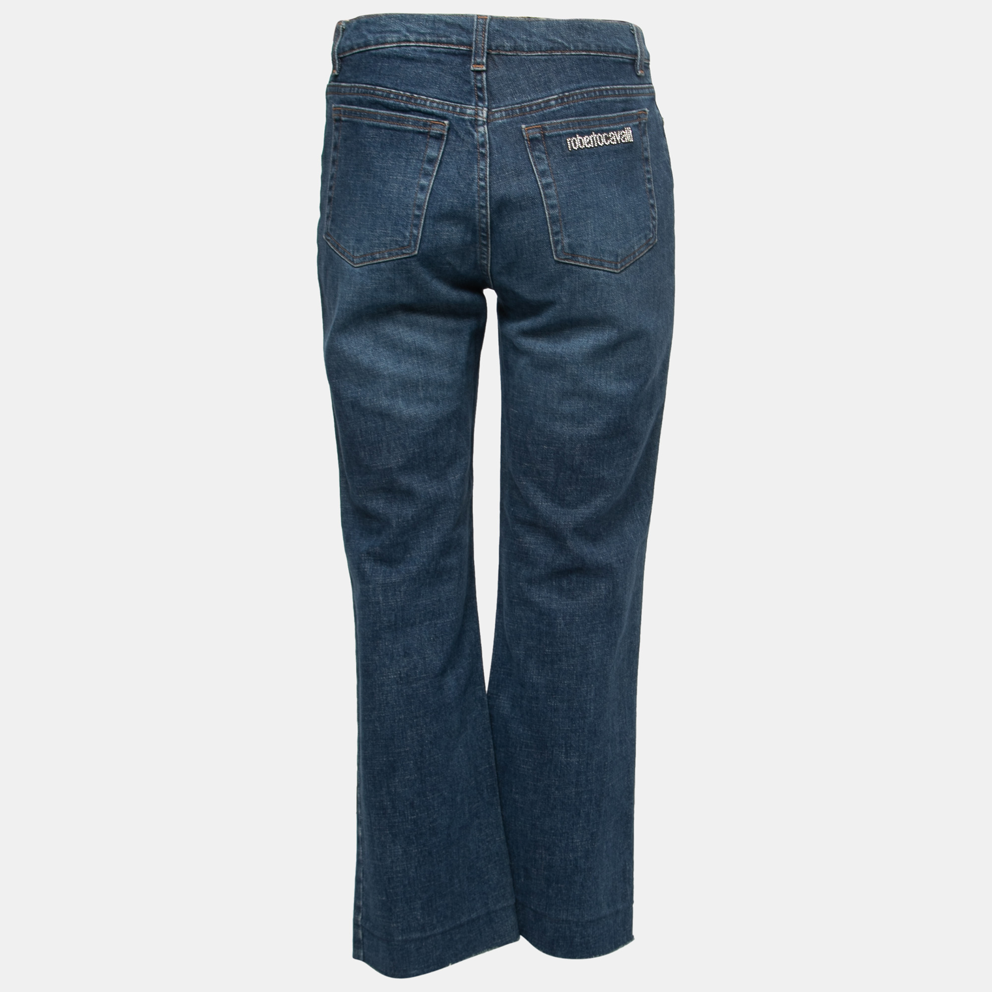 

Roberto Cavalli Blue Light Wash Denim Wide Leg Jeans  Waist 31