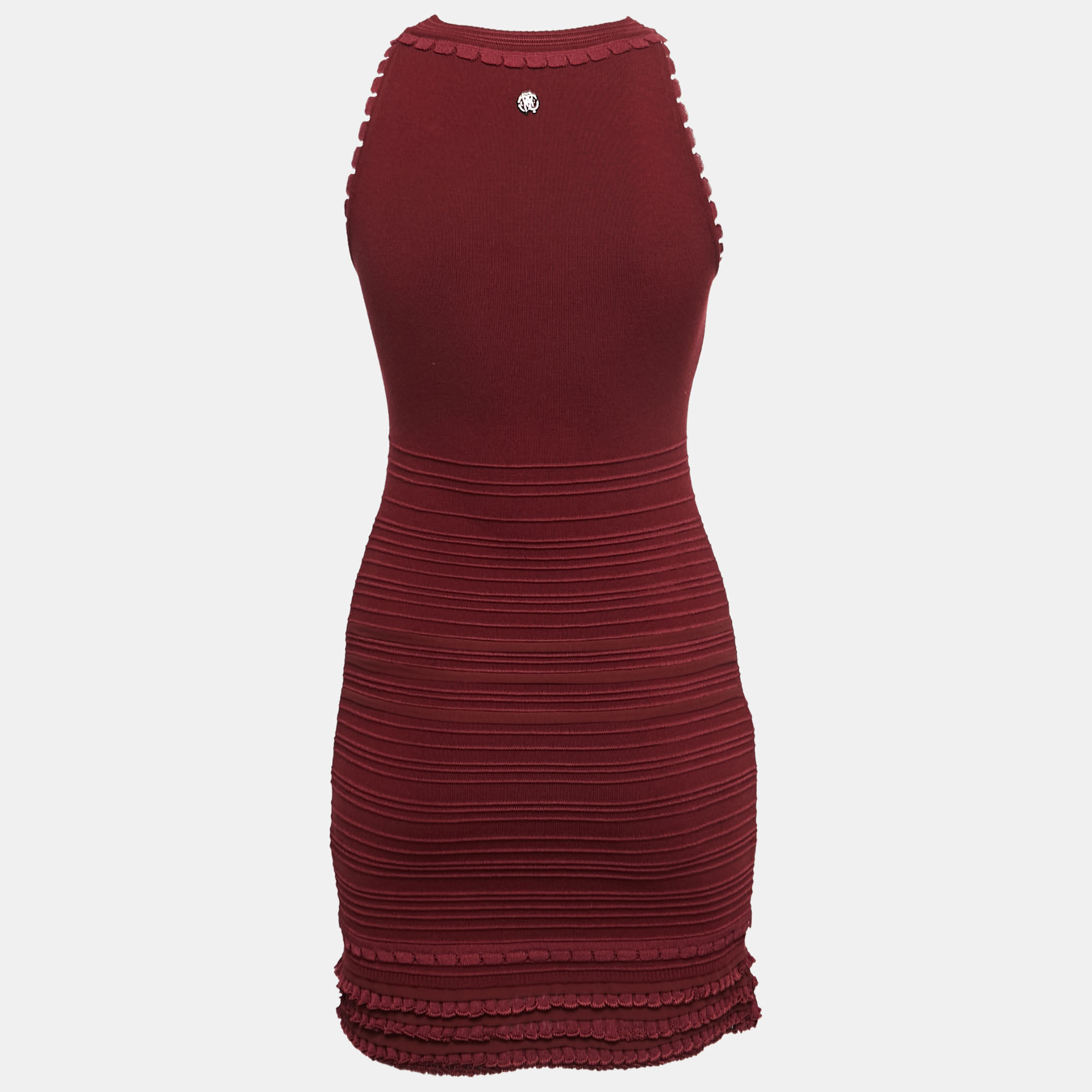 

Roberto Cavalli Burgundy Knit Sleeveless Bodycon Dress