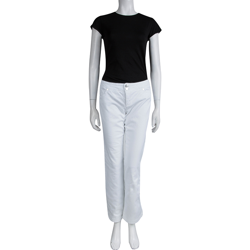 

Roberto Cavalli White Denim Boot Cut Jeans