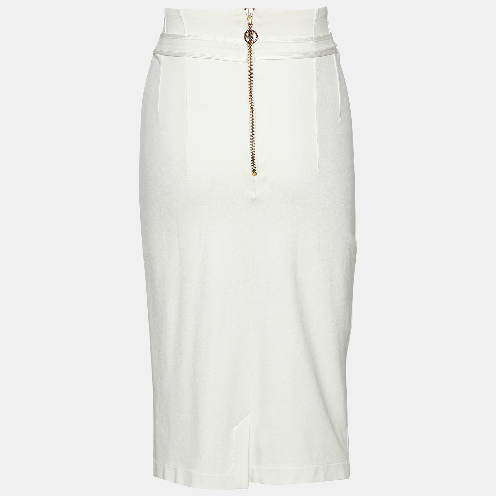 

Class by Roberto Cavalli Cream Knit Pencil Skirt
