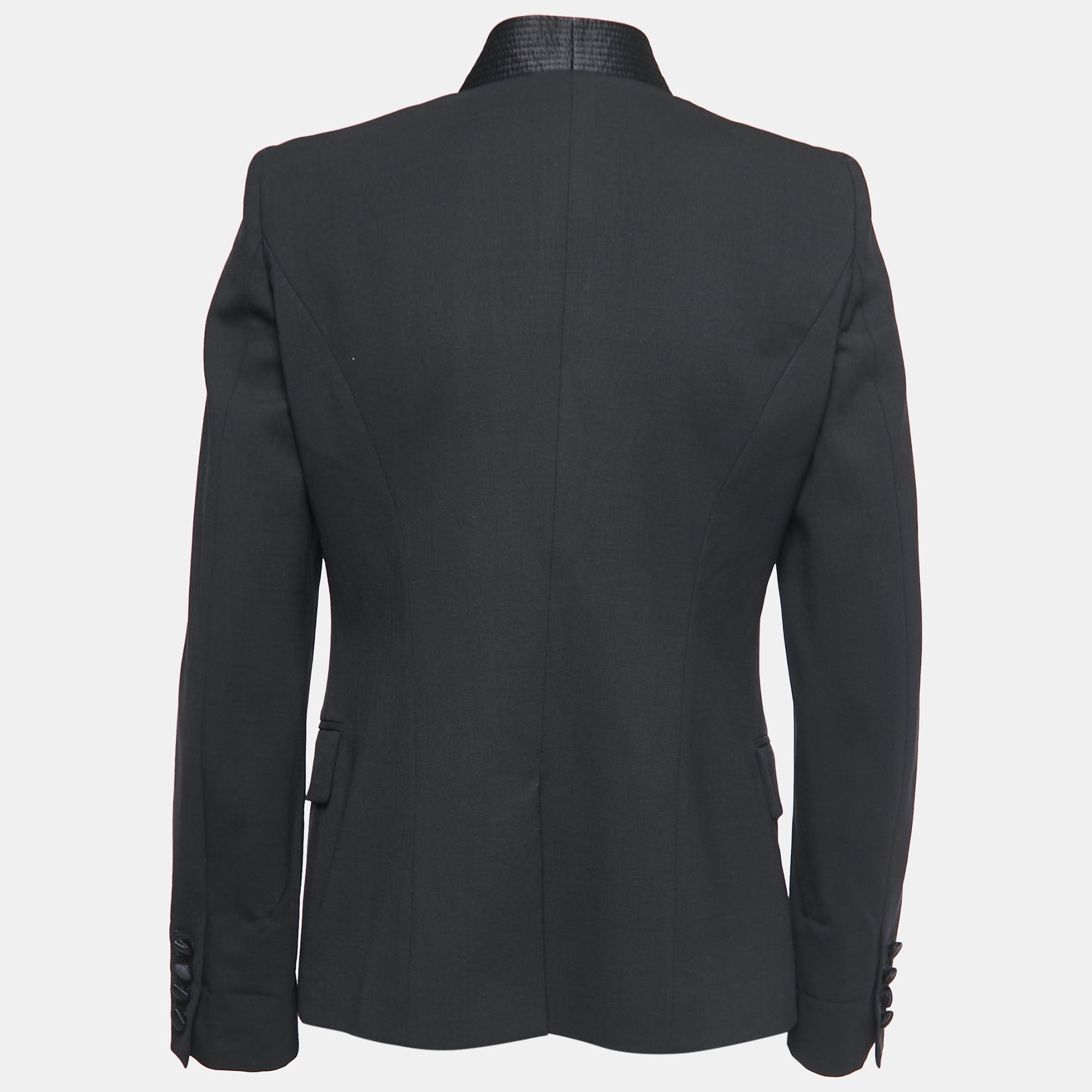 

Roberto Cavalli Black Wool Single- Breasted Blazer