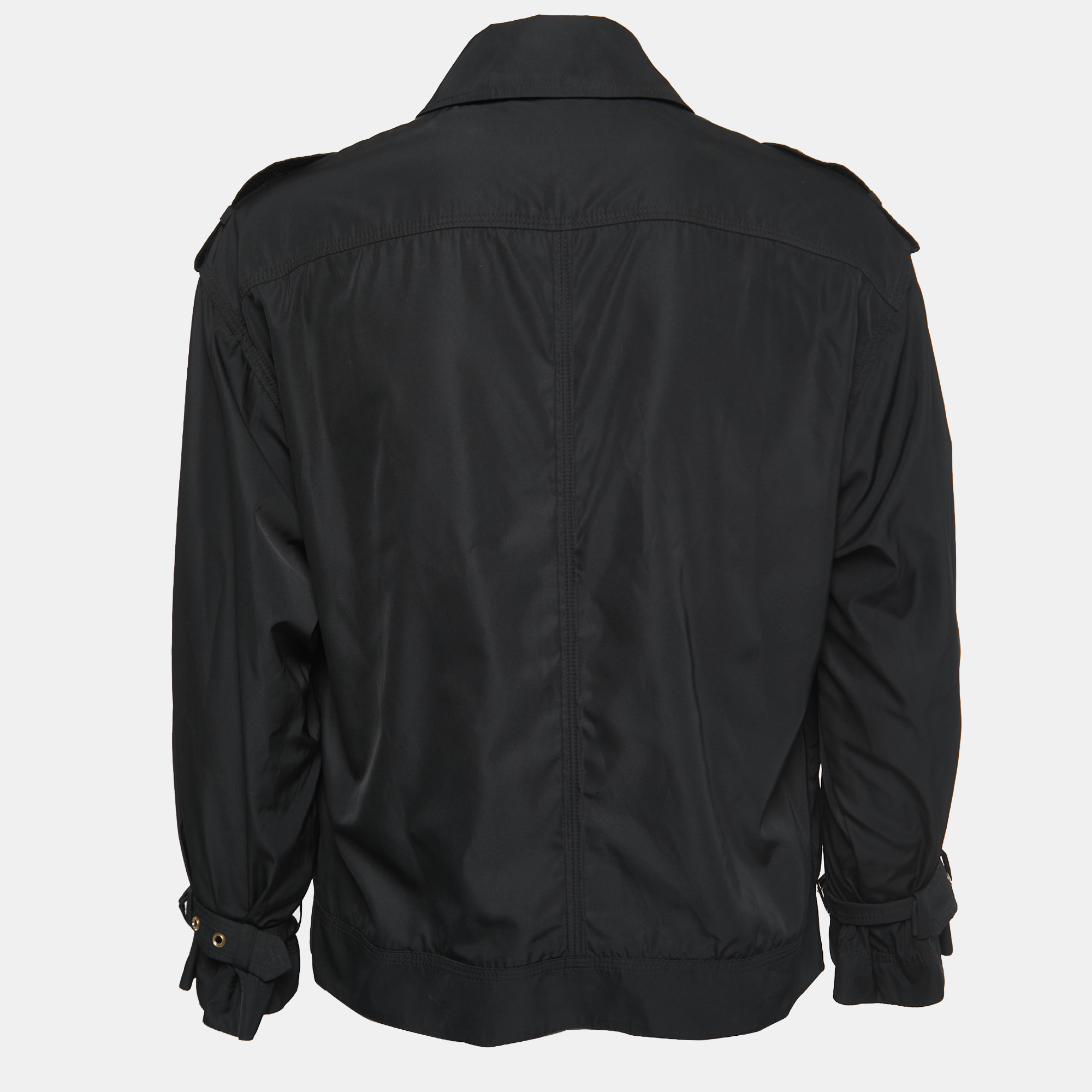 

Roberto Cavalli Black Synthetic Buttoned Jacket