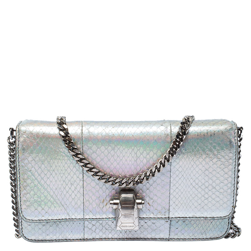 silver leather crossbody bag