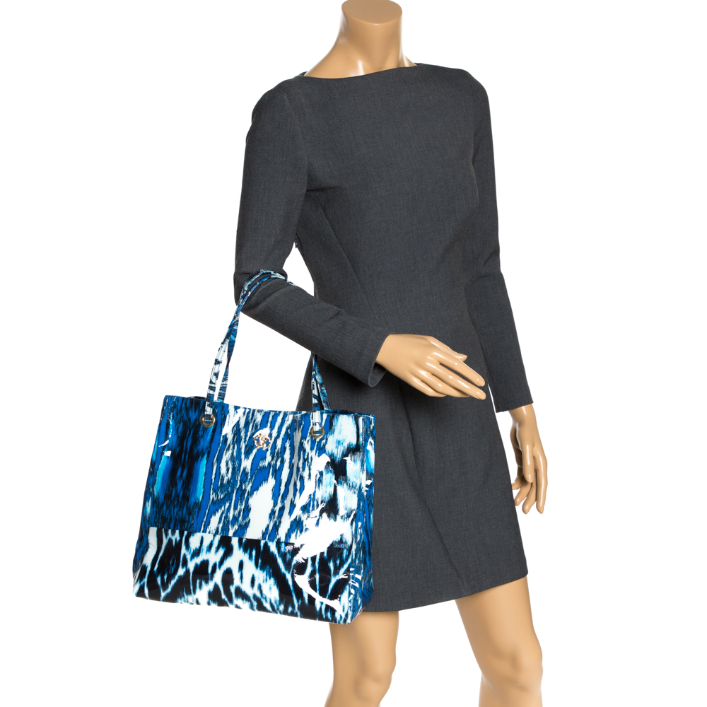 

Roberto Cavalli Multicolor Printed Patent Leather Tote