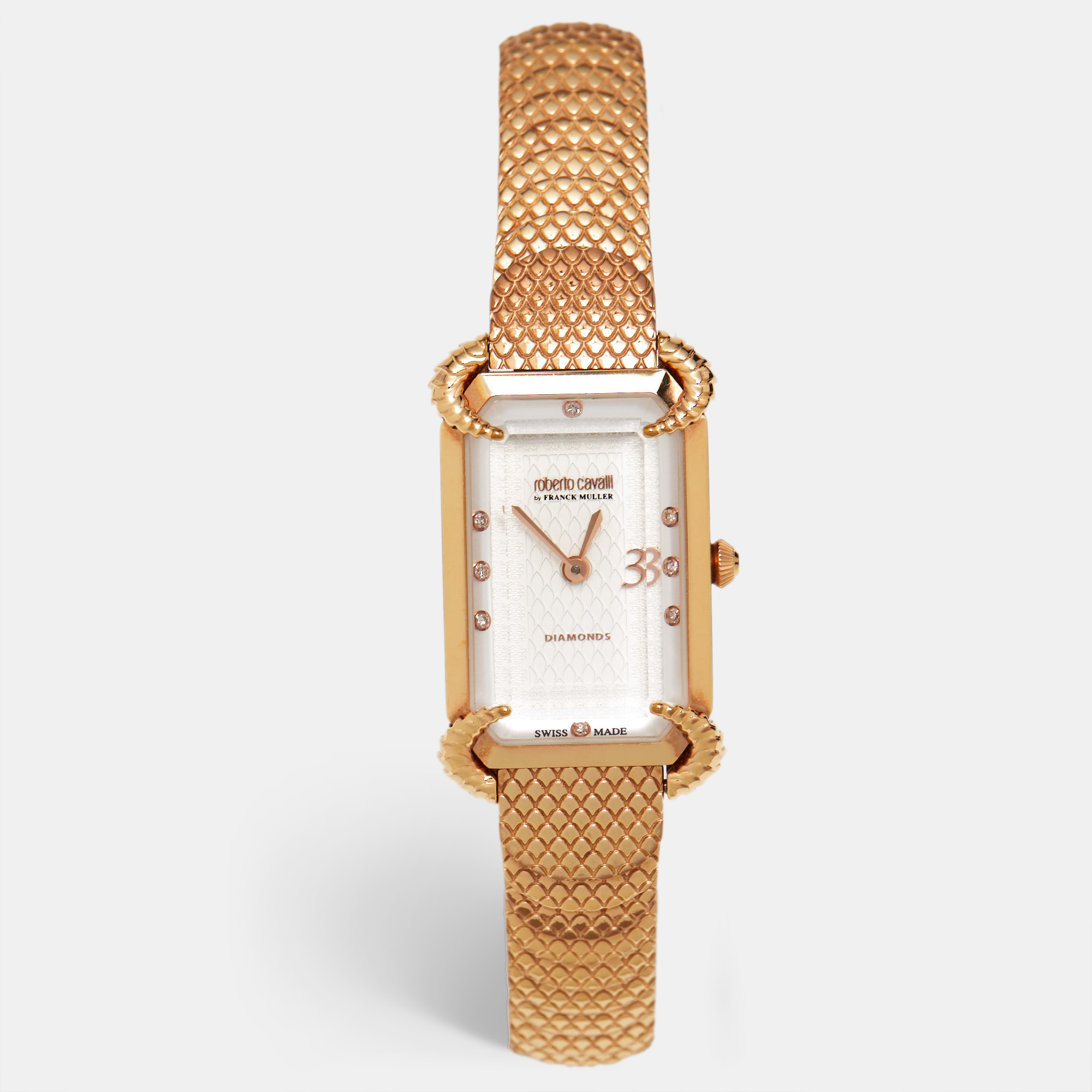 

Roberto Cavalli By Franck Muller Silver Stainless Steel Diamonds, Gold