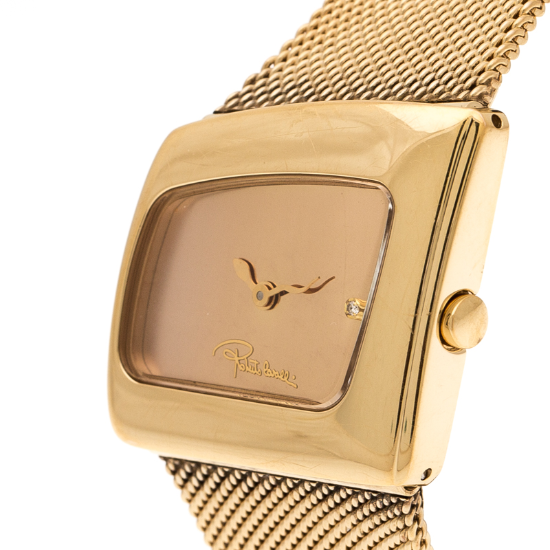 Roberto cavalli gold discount watch