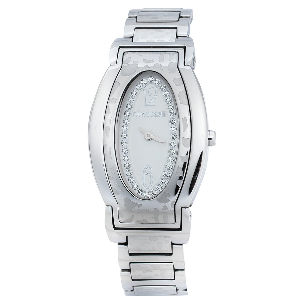 Roberto Cavalli Silver Stainless Steel Diana SWJ005 Women's Wristwatch 28 mm