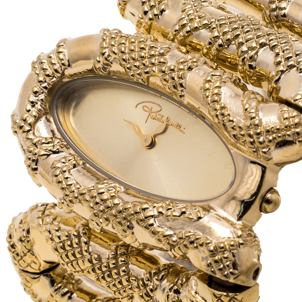 

Roberto Cavalli Yellow Gold Plated Stainless Steel Cleopatra R7253195517 Women's Wristwatch