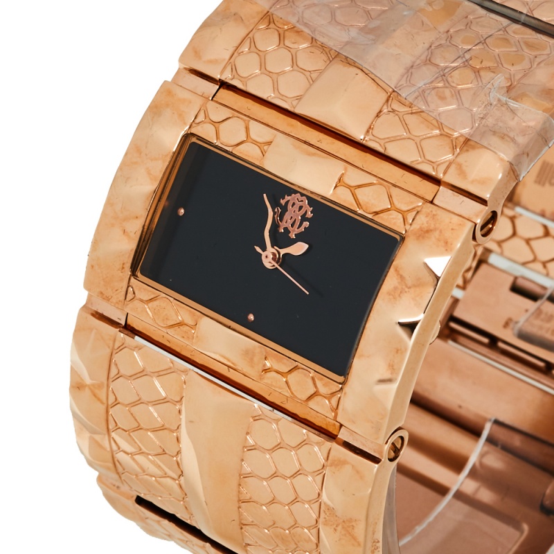 

Roberto Cavalli Black Rose Gold Stainless Steel Keira
