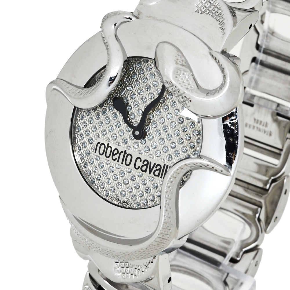 

Roberto Cavalli Silver Stainless Steel Snake Women's Wristwatch