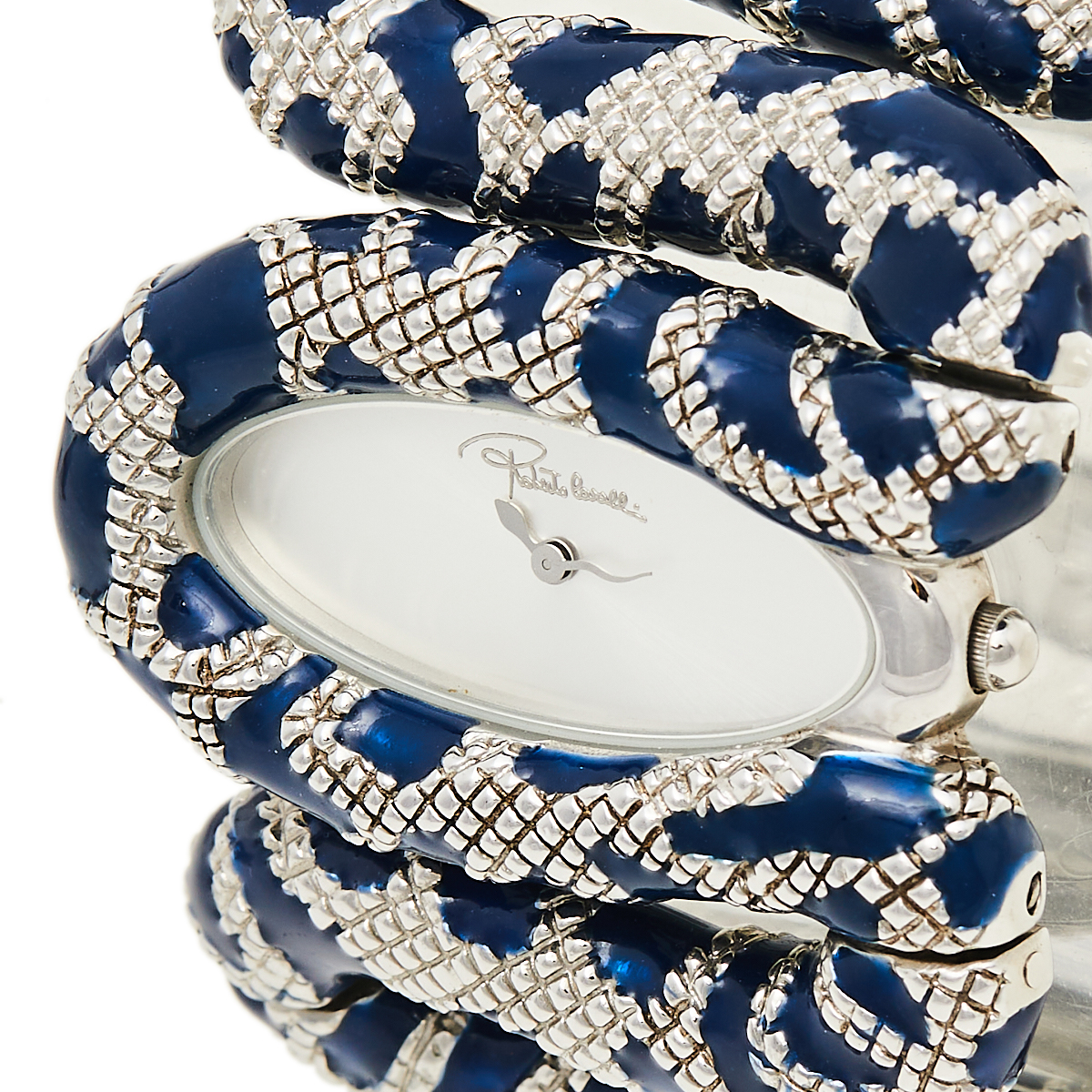 

Roberto Cavalli Silver Stainless Steel Cleopatra R7253195635 Women's Wristwatch, Blue