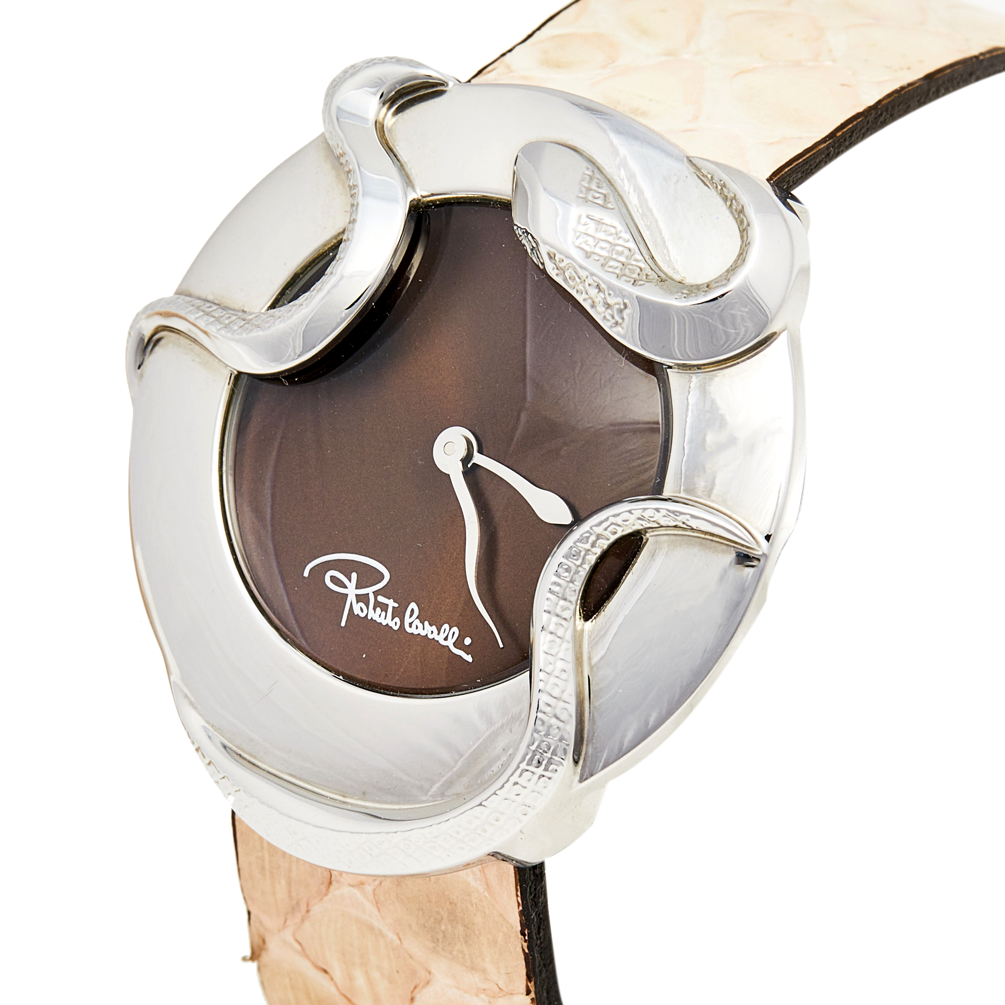 

Roberto Cavalli Brown Stainless Steel Python R7251165535 Women's Wristwatch