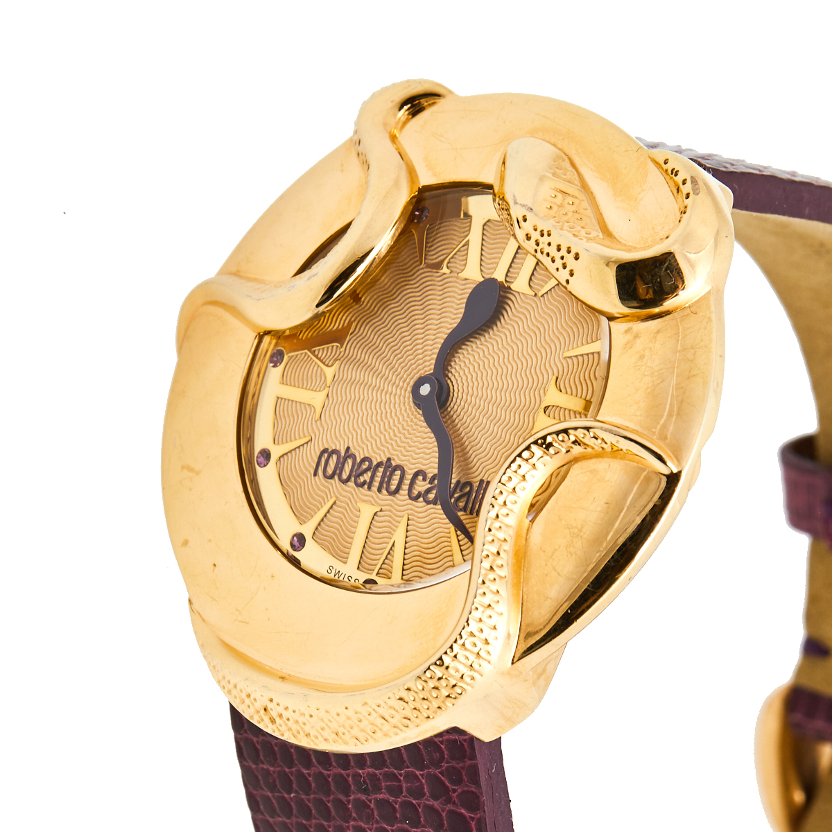 

Roberto Cavalli Champagne Rose Gold Plated Stainless Steel Lizard