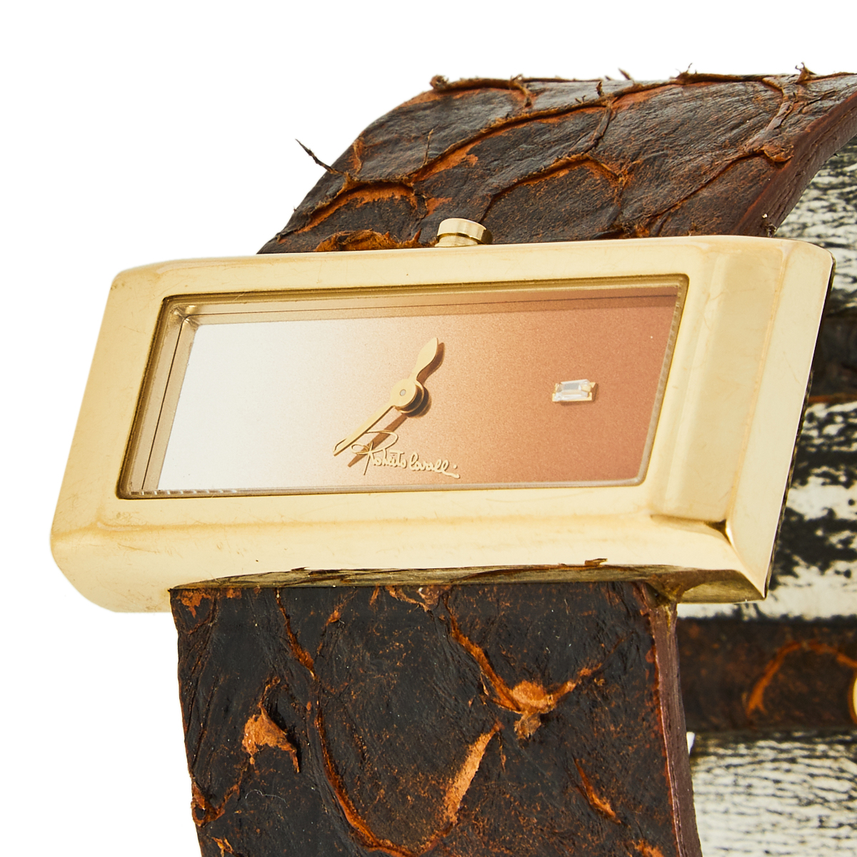 

Roberto Cavalli Multicolor Yellow gold Plated Stainless Steel Python R7251112017 Women's Wristwatch