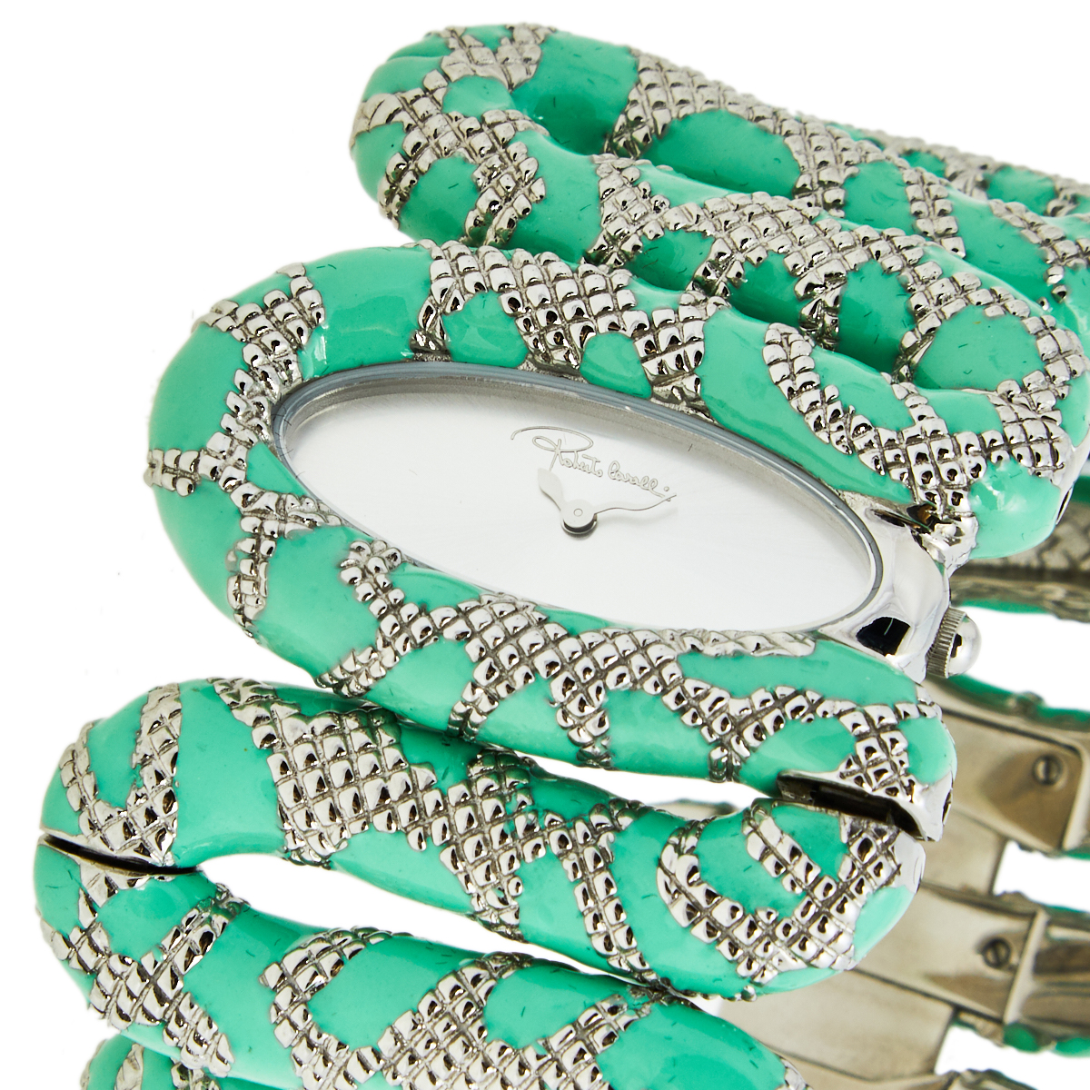 

Roberto Cavalli Silver Enamel Stainless Steel Cleopatra R7253195535 Women's Wristwatch