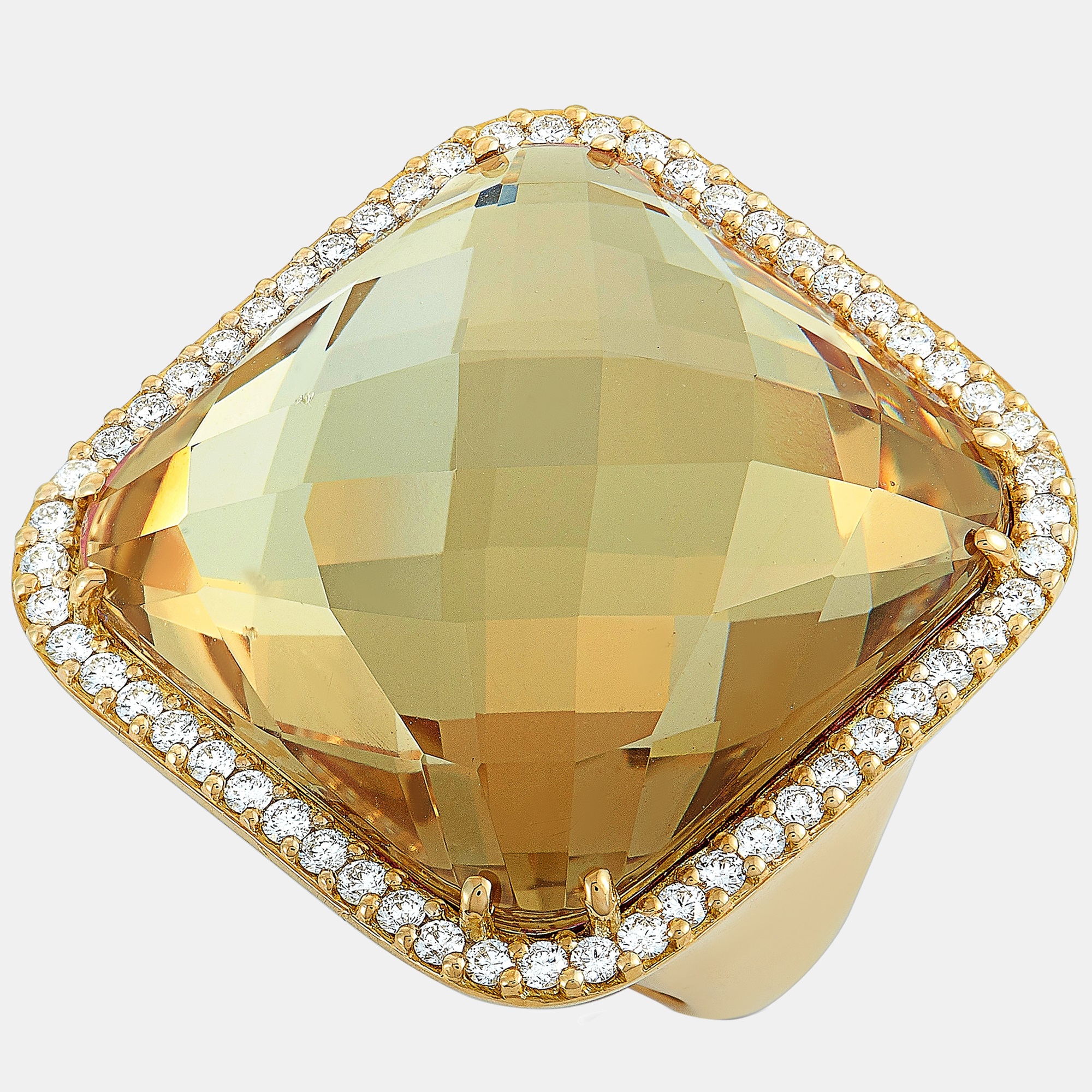 

Roberto Coin 18K Yellow Gold Diamond and Smoky Quartz Ring