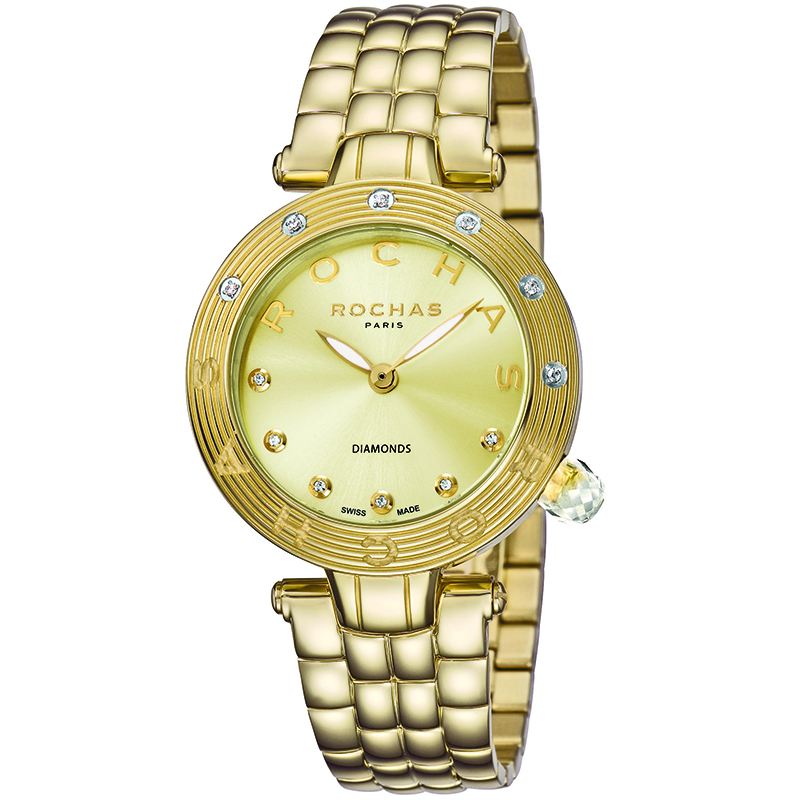 

Rochas Champagne Gold Plated Stainless Steel RP2L002M0061 Women's Wristwatch