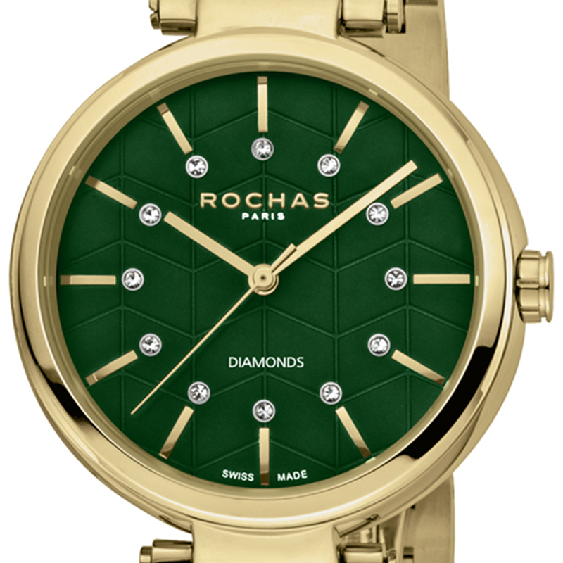 

Rochas Green Gold-Plated Stainless Steel RP2L017M0031 Women's Wristwatch