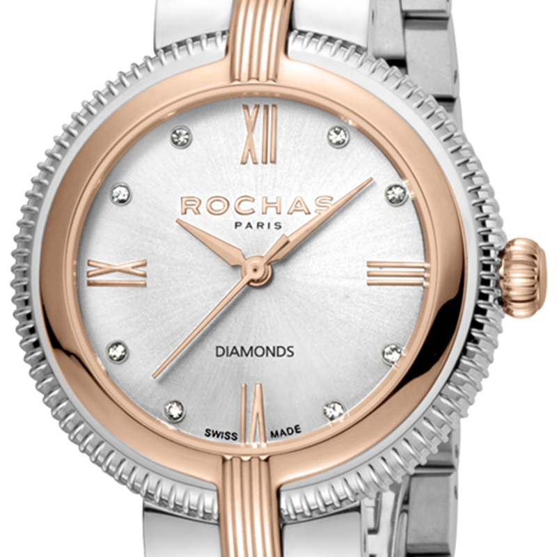 

Rochas Silver Rose Gold-Plated Stainless Steel RP2L018M0071 Women's Wristwatch