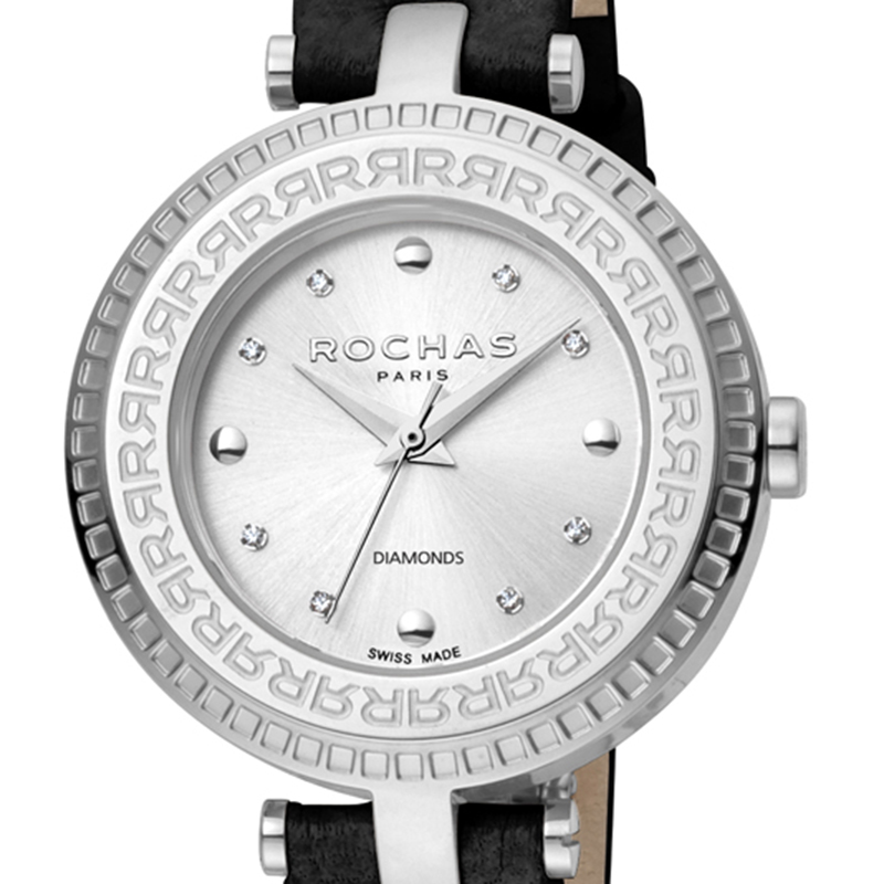 

Rochas Silver Stainless Steel and Leather RP2L019L0011 Women's Wristwatch