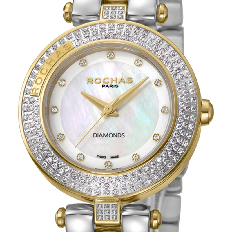 

Rochas MOP Gold-Plated Stainless Steel RP2L026M0061 Women's Wristwatch, White