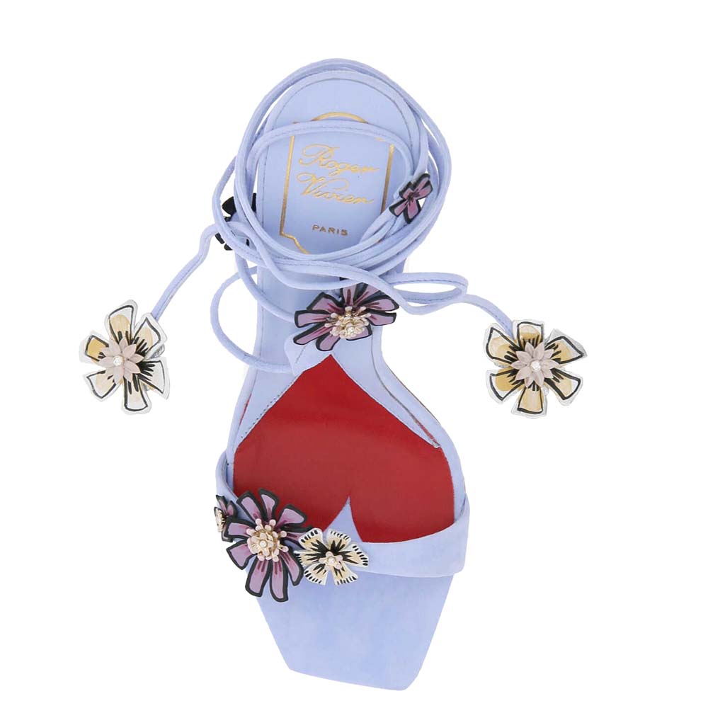 

Roger Vivier Purple Suede Vivier Blossom Sandal Size IT