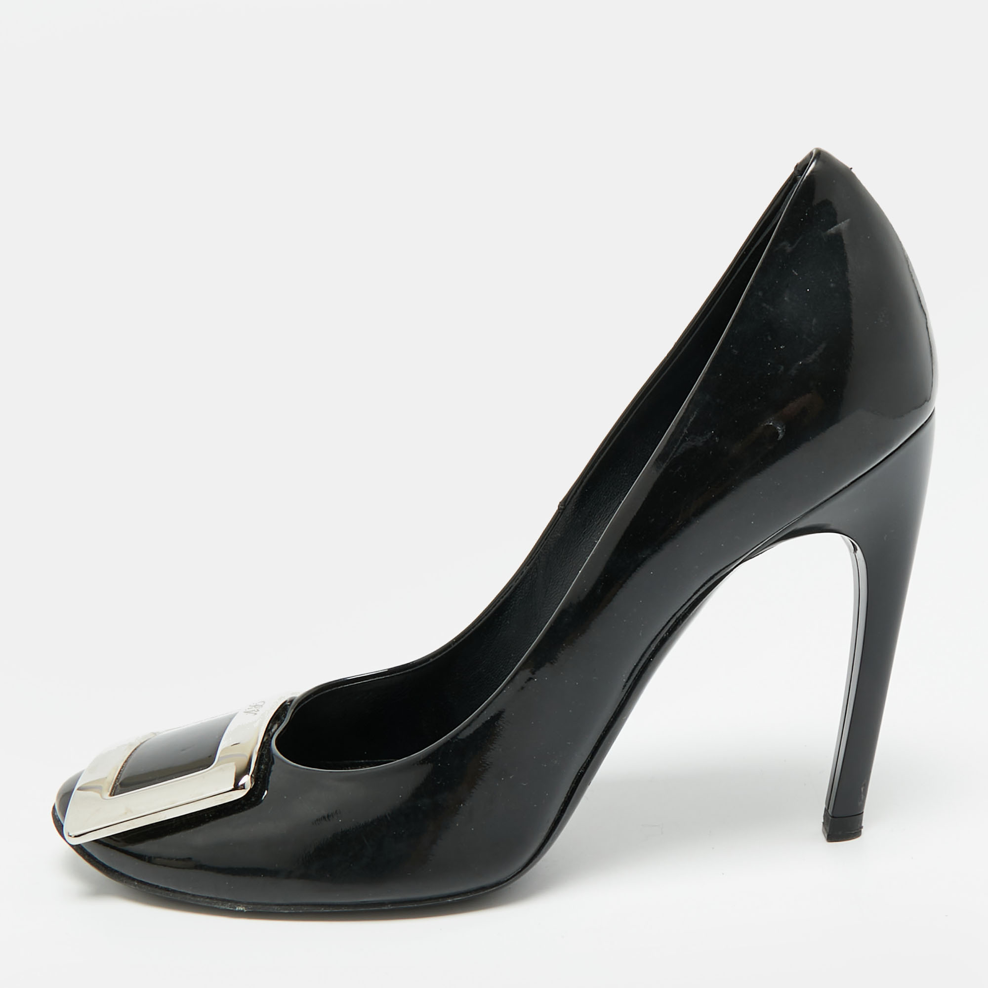 

Roger Vivier Trompette Size  Black Patent Leather Pumps