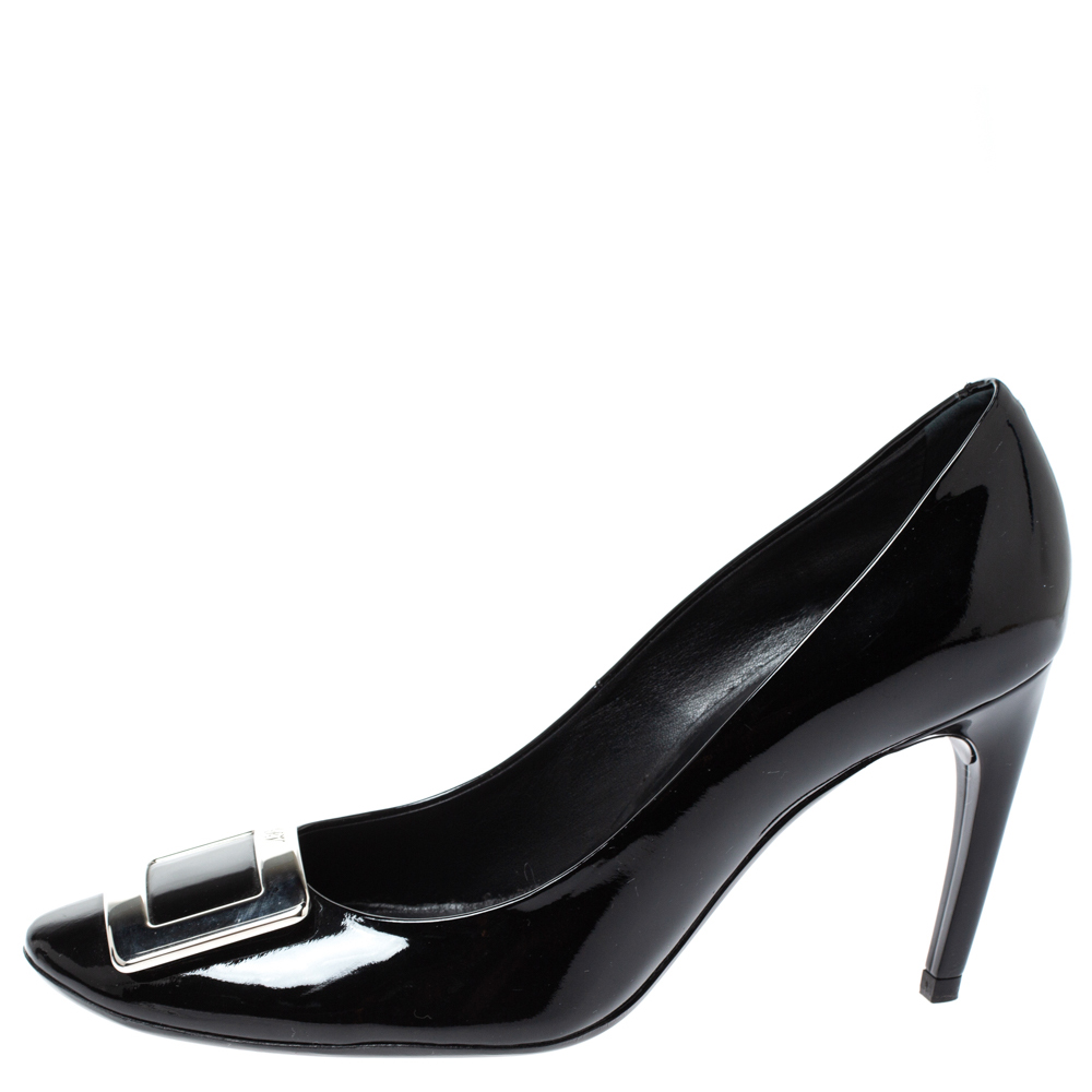 

Roger Vivier Black Patent Leather Belle Pumps Size