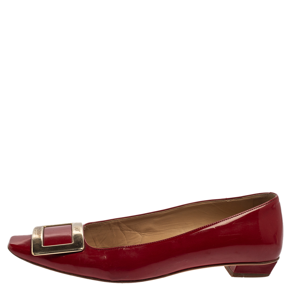 

Roger Vivier Red Patent Leather Ballet Flat Size