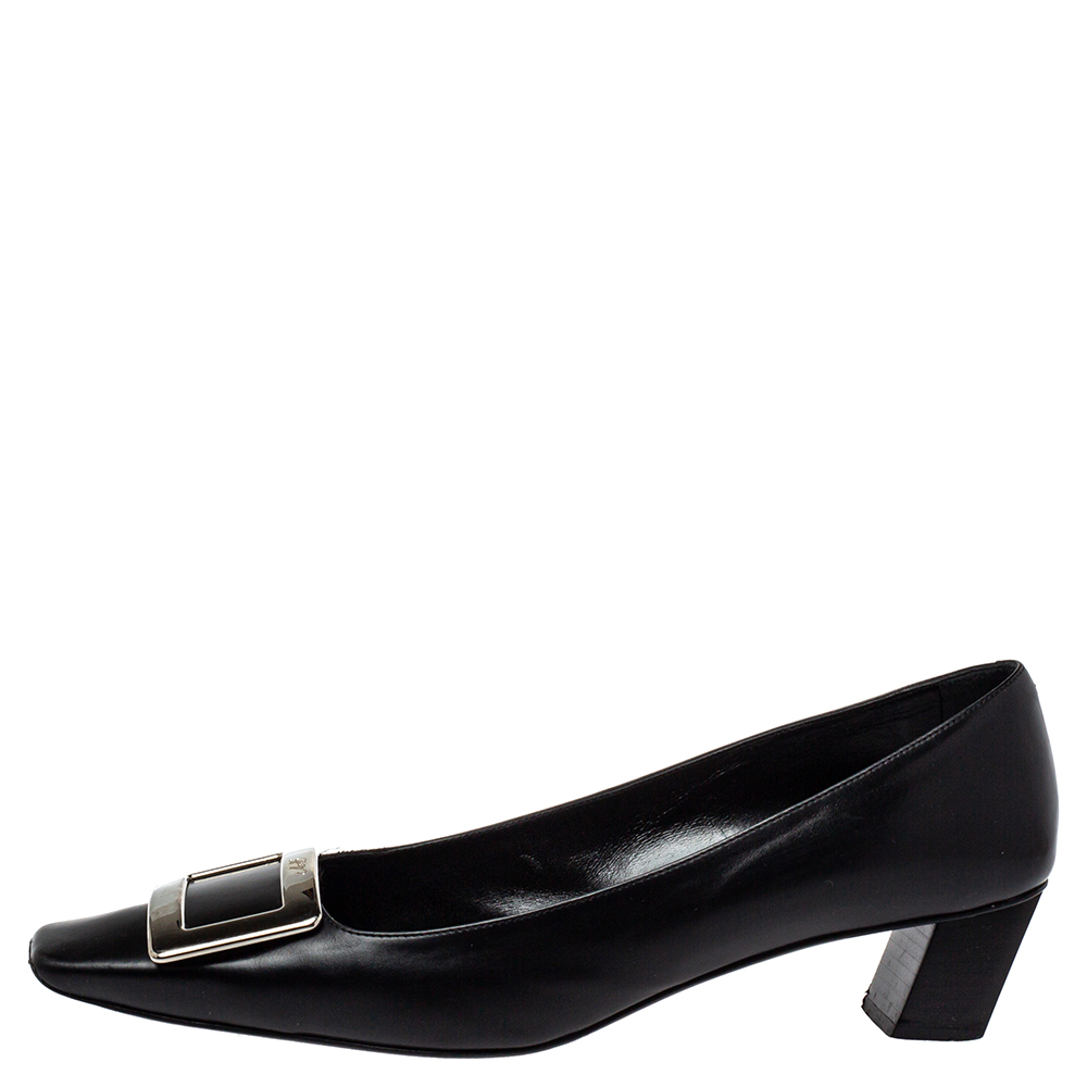 

Roger Vivier Black Leather Pumps Size