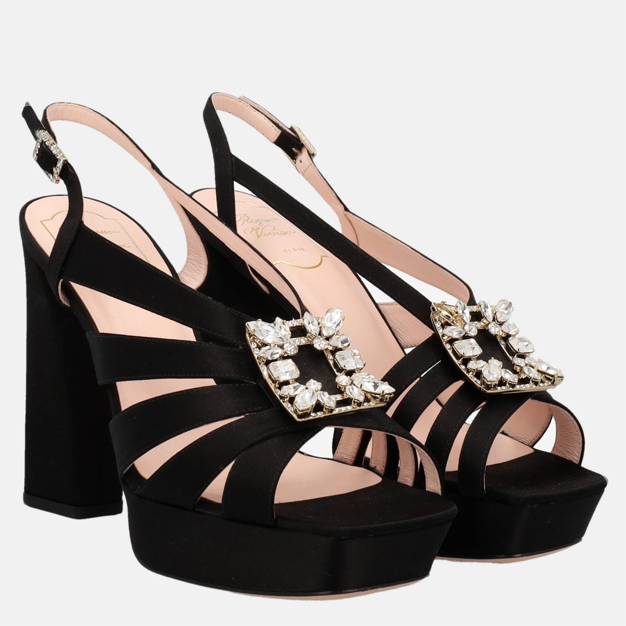 

Roger Vivier Women's Fabric Sandals - Black - EU