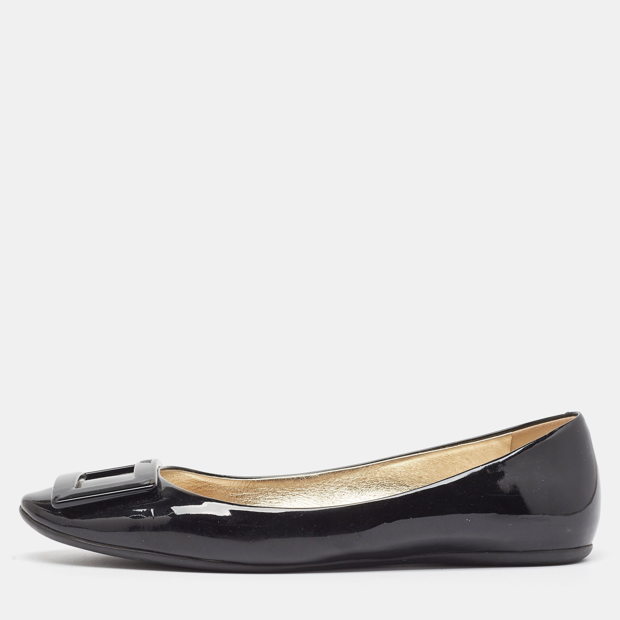 Black Patent Leather Gommette Ballet Flats