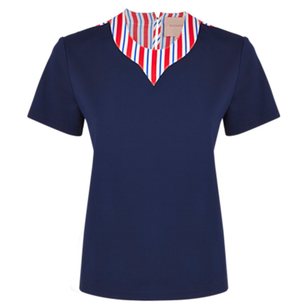 Pre Owned Roksanda Ilincic Aubin Navy Wool and Silk Top M